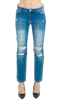 Thumbnail for Chic Distressed Straight Leg Jeans