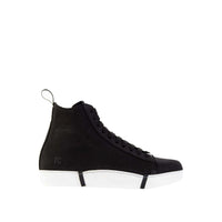 Thumbnail for Elevated Chic Suede High Sneakers in Black and White