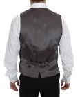 Thumbnail for Gray Striped Wool Dress Vest Gilet