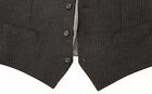 Thumbnail for Gray Striped Wool Dress Vest Gilet