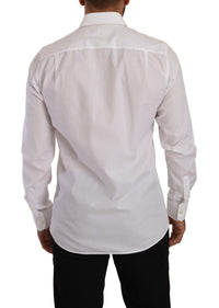 Thumbnail for Elegant White Cotton Dress Shirt - Slim Fit