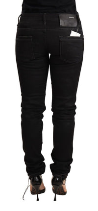 Thumbnail for Sleek Black Washed Skinny Jeans