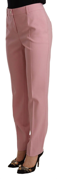 Thumbnail for Elegant Pink High-Waisted Trousers