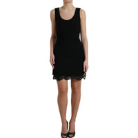Thumbnail for Black Lace Sheath A-line Mini SARTORIA Dress