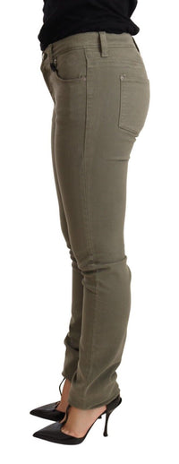 Thumbnail for Chic Green Low Waist Skinny Jeans