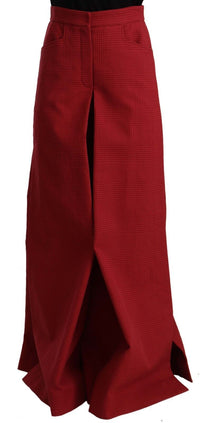 Thumbnail for Elegant High Waist Wide Leg Pants in Red
