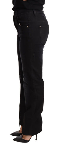 Thumbnail for Chic Black Washed Straight Cut Jeans