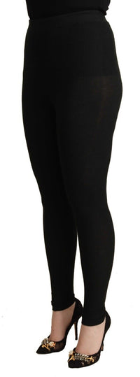 Thumbnail for Elegant High Waist Cashmere-Silk Tights Pants