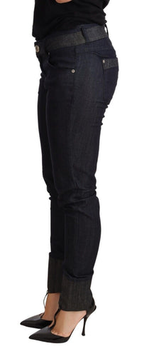 Thumbnail for Chic Dark Blue Skinny Trouser Jeans