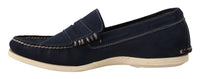 Thumbnail for Chic Suede Blue Moccasins for Men