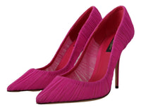 Thumbnail for Elegant Pink Tulle Mesh Heels Pumps