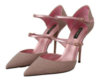 Thumbnail for Pink Glitter High Heel Sandals