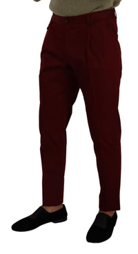 Thumbnail for Elegant Dark Red Dress Chinos for Men