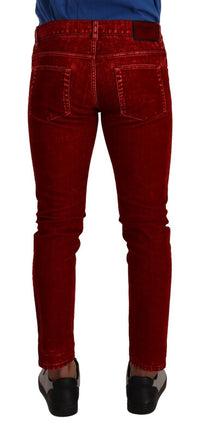 Thumbnail for Ravishing Red Slim Fit Designer Jeans