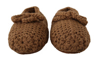 Thumbnail for Elegant Wool Knit Ballerina Flats in Brown