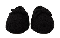 Thumbnail for Elegant Black Wool Knit Ballet Flats