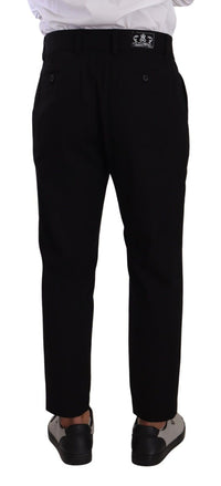 Thumbnail for Elegant Tapered Black Cotton Chinos