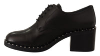 Thumbnail for Studded Oxford Elegance Leather Heels