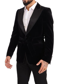 Thumbnail for Elegant Single Breasted Velvet Blazer