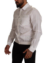 Thumbnail for White Cotton Button Down Men Collared Shirt