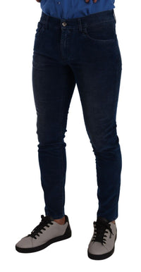 Thumbnail for Sleek Dark Blue Slim Fit Jeans