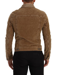 Thumbnail for Elegant Corduroy Logo Jacket