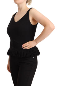 Thumbnail for Chic Sleeveless Designer Tank Top in Black