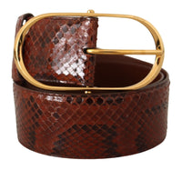 Thumbnail for Elegant Python Snake Skin Leather Belt