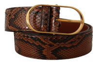 Thumbnail for Elegant Leather Belt with Gold Buckle