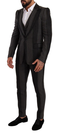 Thumbnail for Elegant Striped Three-Piece Suit