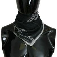 Thumbnail for Dark Gray Wool Foulard Branded Scarf