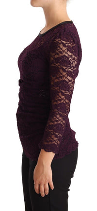 Thumbnail for Elegant Sheer Lace Long Sleeve Blouse
