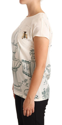 Thumbnail for Elegant Silk Botanical Garden Fountain Tee