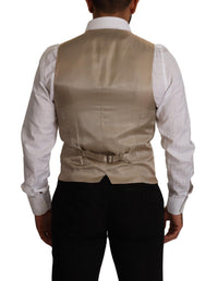 Thumbnail for Beige Cotton Silk Formal Dress Vest