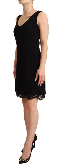 Thumbnail for Elegant Lace Detail Mini Dress in Black