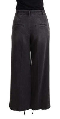 Thumbnail for Elegant Wide Leg Gray Wash Denim