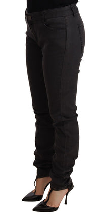 Thumbnail for Chic Mid Waist Skinny Black Denim