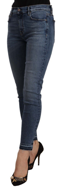 Thumbnail for Chic Slim Fit Blue Washed Jeans