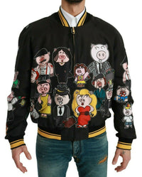 Thumbnail for Black YEAR OF THE PIG Bomber Jacket