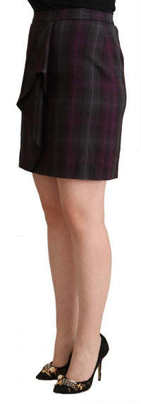 Thumbnail for Elegant High Waisted Checkered Skirt