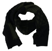 Thumbnail for Elegant Wool Scarf in Black & Green