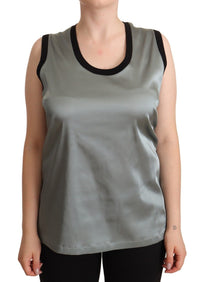 Thumbnail for Elegant Silver Sleeveless Blouse