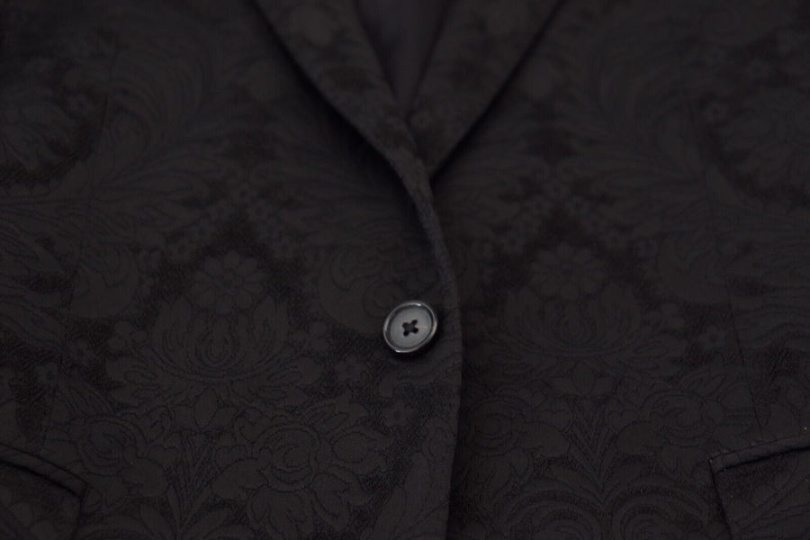 Elegant Black Martini Suit Jacket & Vest Ensemble