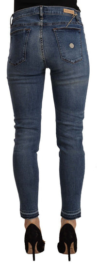 Thumbnail for Chic Slim Fit Blue Washed Jeans