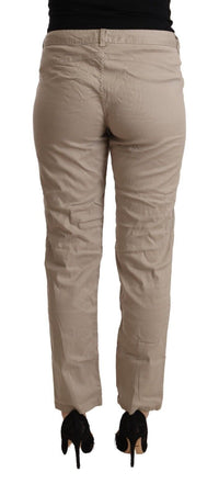 Thumbnail for Beige Mid Waist Tapered Pants