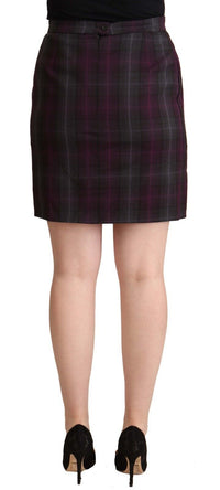 Thumbnail for Elegant High Waisted Checkered Skirt