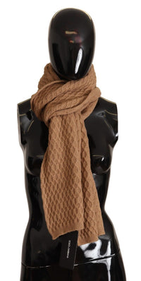 Thumbnail for Elegant Dark Brown Knitted Scarf