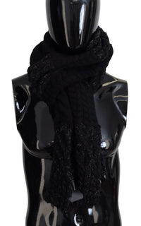 Thumbnail for Elite Black Wool Blend Men's Scarf