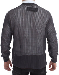 Thumbnail for Purple Runway Netz Pullover Netted Sweater