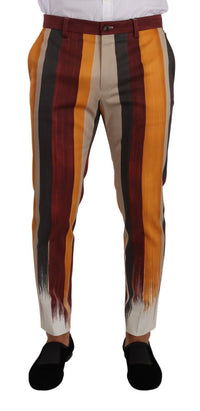 Thumbnail for Multicolor Striped Skinny Pants